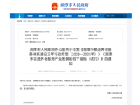 湘潭市推进养老服务体系建设三年行动方案（2023—2025年）