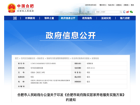 合肥市人民政府辦公室關于印發《合肥市政府購買居家養老服務實施方案》的通知